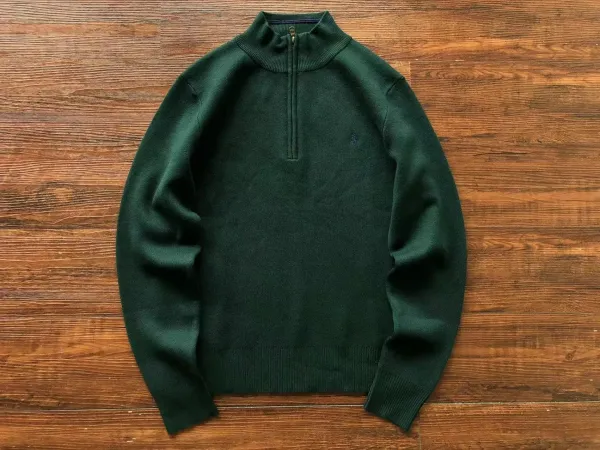 Ralph Lauren Quarter-Zip Sweater Forest Green - 1