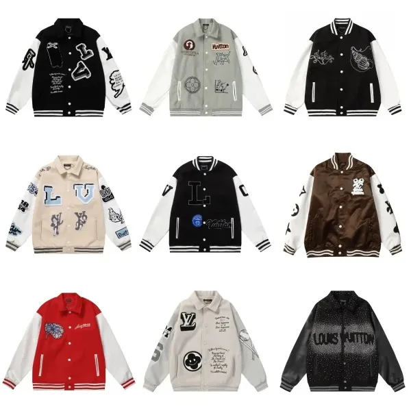 Louis Vuitton x Takashi Murakami Monogram Flower Face Varsity Jacket Light Blue - 2