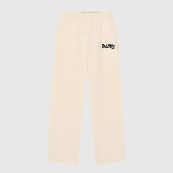 Balenciaga Distressed Logo Print Wide-Leg Jeans - 3