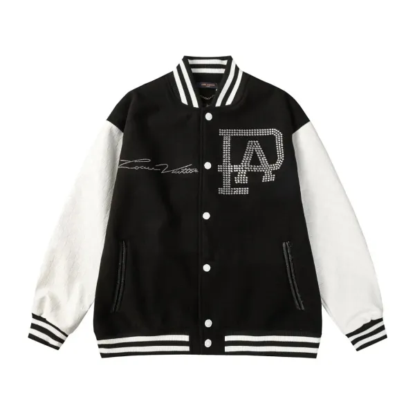 Louis Vuitton x Takashi Murakami Monogram Flower Face Varsity Jacket Light Blue - 12
