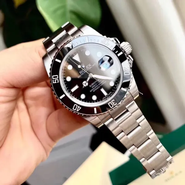 Rolex Submariner Black Dial Steel Watch - 1