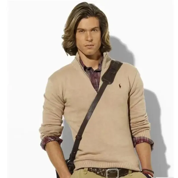 Ralph Lauren V-Neck Sweater Beige - 1