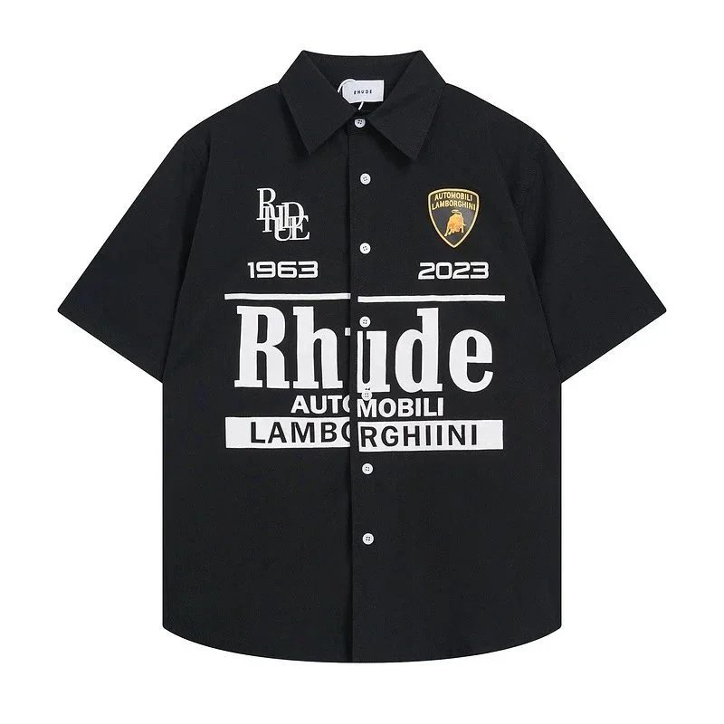 Rhude x Automobili Lamborghini 1963–2023 Oversized Short-Sleeve Shirt Army Green - 10