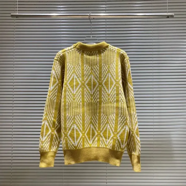 Design Geometric Knit Sweater Yellow - 1