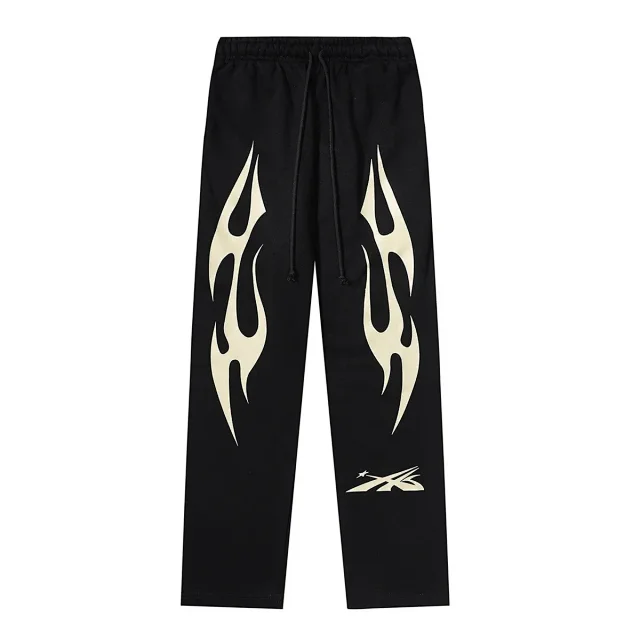 Unbranded Trousers Drawstring with tribal flame graphics product detail image 2