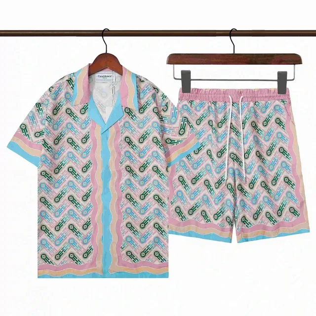 Casablanca Matching Sets Printed Short-Sleeve Shirt and Shorts Set product detail image 4