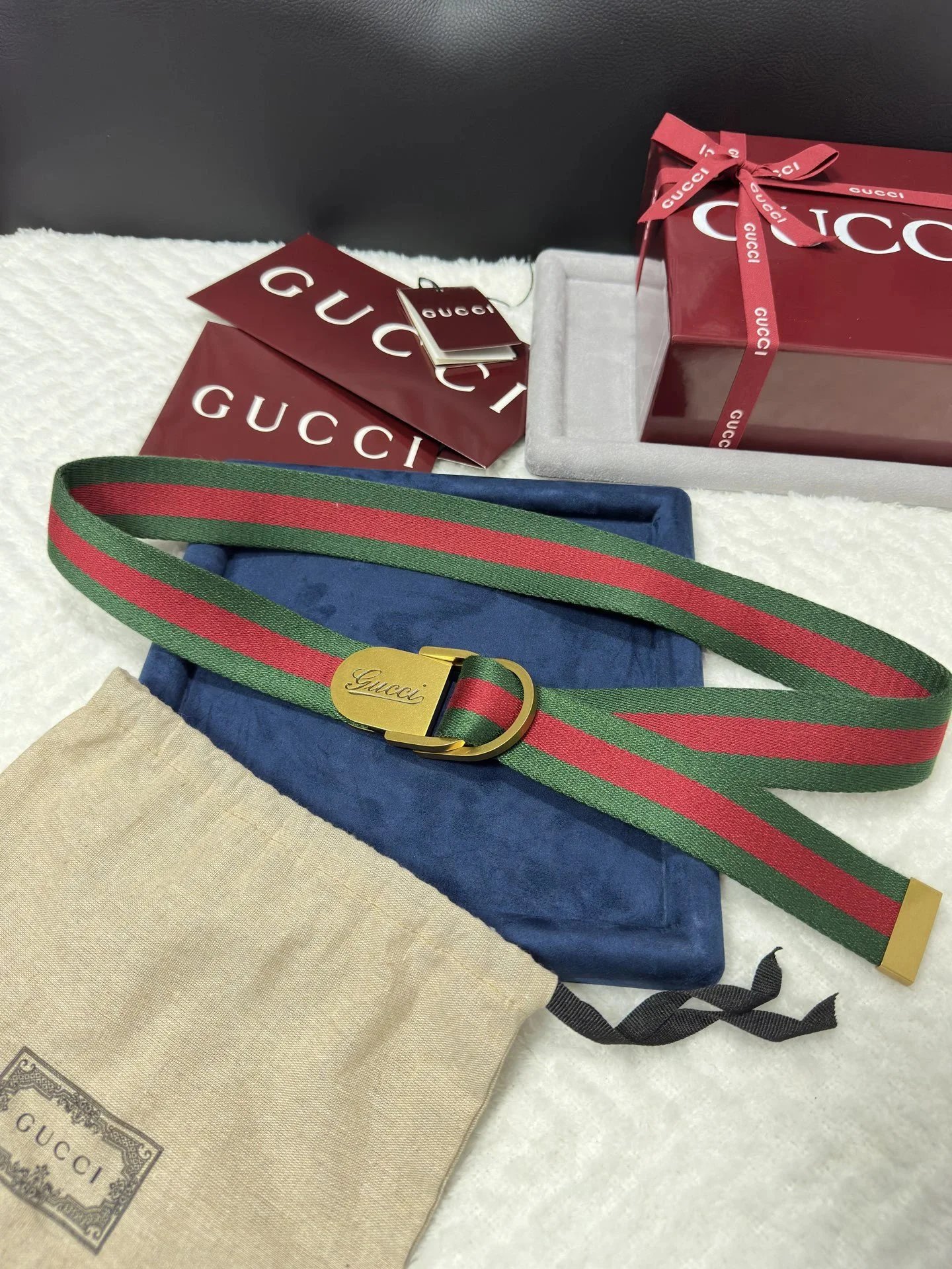 Gucci GG Marmont Embossed Rubber Belt Black with Gold-Tone Buckle - 7