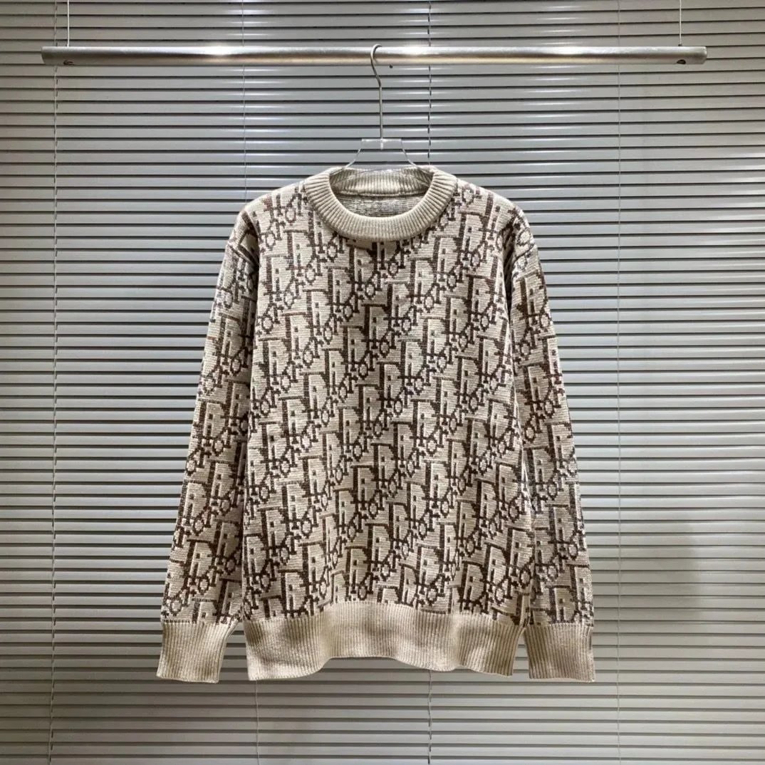 Dior Oblique Knit Sweater Beige Multicolor