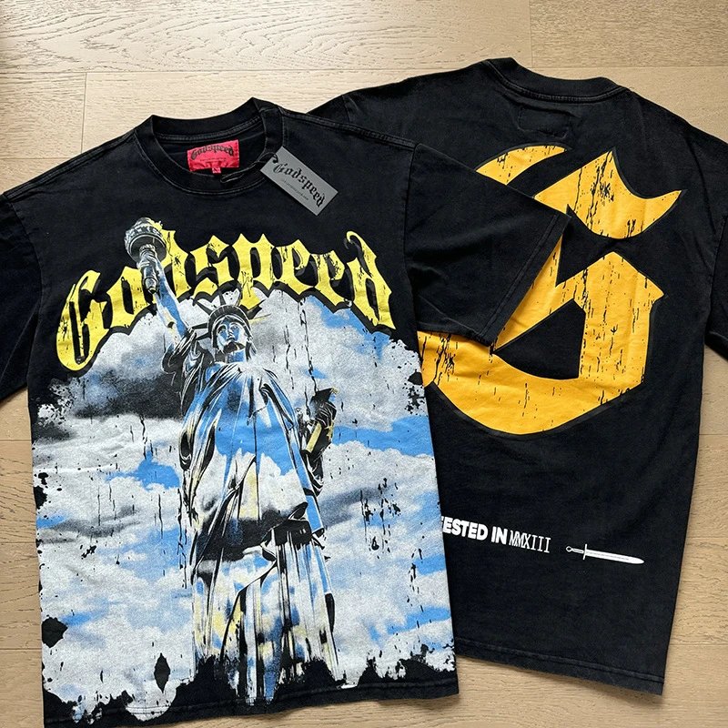 Godspeed T-Shirts Graphic short-sleeve T-shirt — 1015 washed black