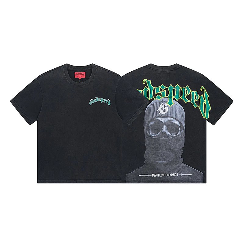 Godspeed T-Shirts Graphic short-sleeve T-shirt — 1020 washed black