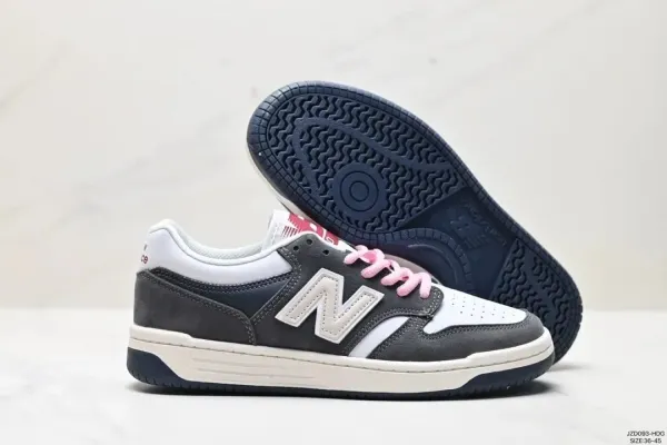 New Balance 550 Black Gray White Sneakers - 6