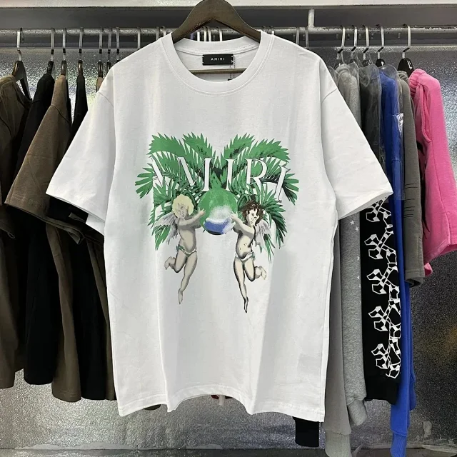 AMIRI T-Shirts Logo Print Crewneck T-Shirt product detail image 7