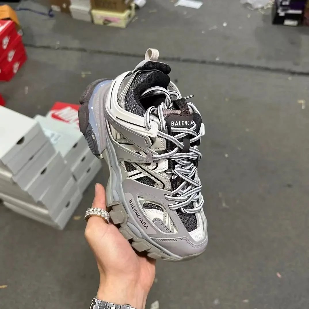 Balenciaga Track 2 Black and White Chunky Sneakers - 6