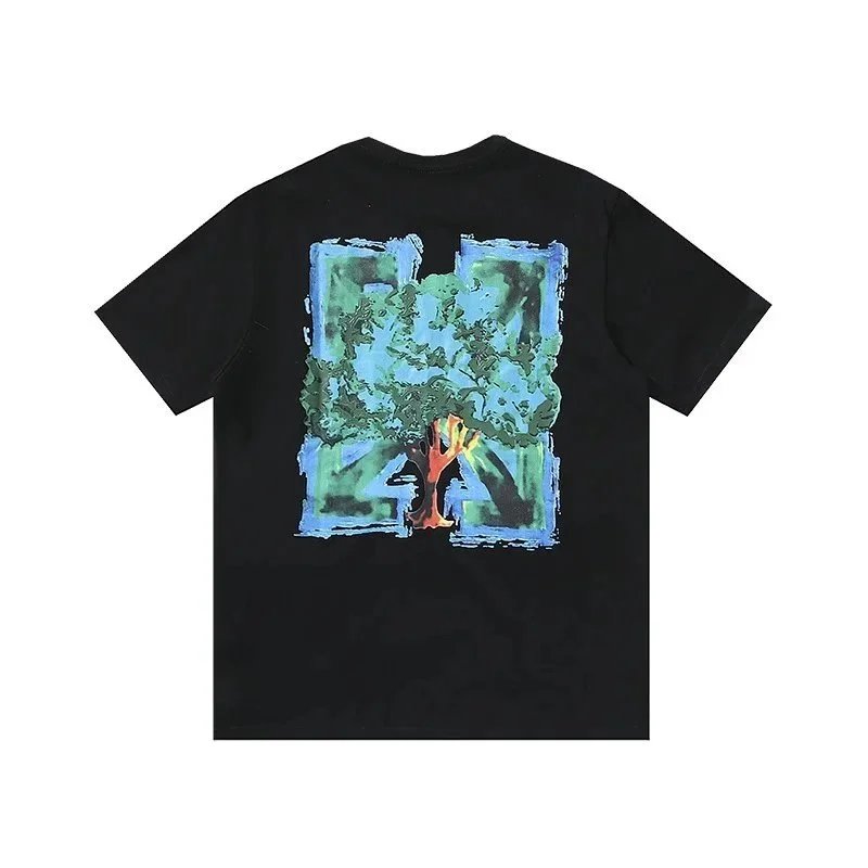 Off-White T-Shirts Short-Sleeve Graphic Arrow Print — 1438 black
