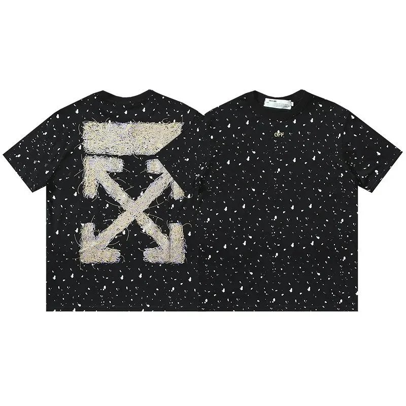 Off-White T-Shirts Short-Sleeve Graphic Arrow Print — 1436 black
