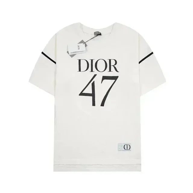 Dior T-Shirts Short-sleeve crewneck T-shirt with logo graphic or jacquard pattern product detail image 9
