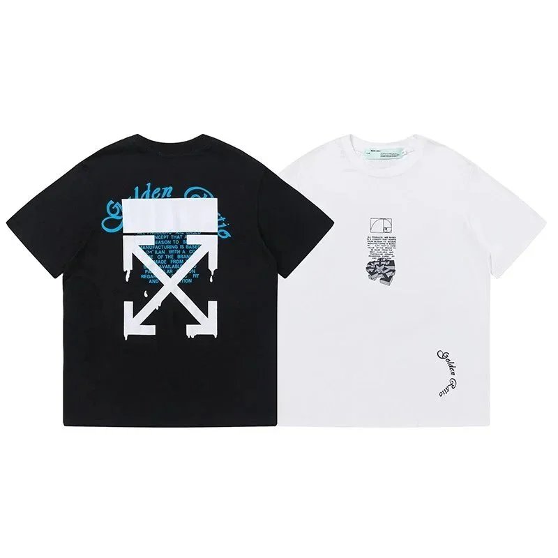 Off-White T-Shirts Short-Sleeve Graphic Arrow Print — 1396 black