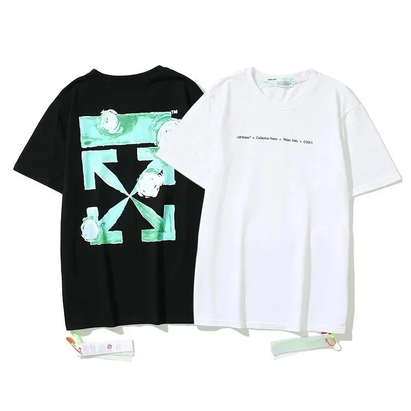 Off-White T-Shirts Short-Sleeve Graphic Arrow Print — 1415 black