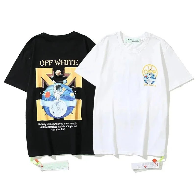 Off-White T-Shirts Short-Sleeve Graphic Arrow Print — 1394 black