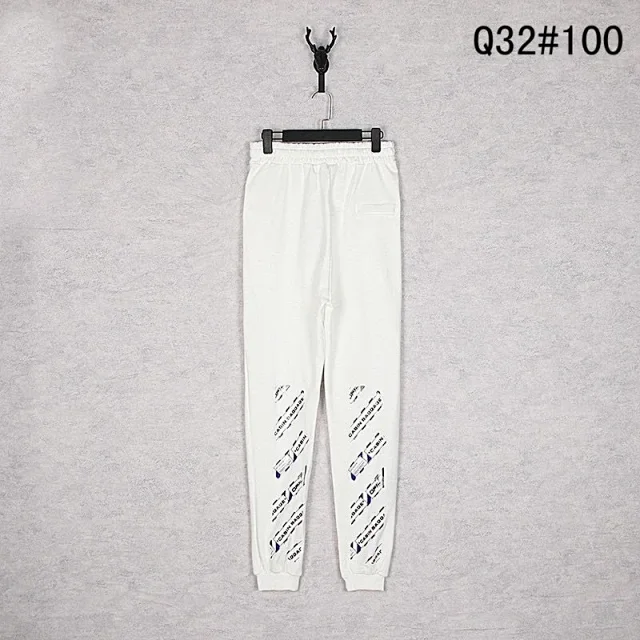 Off-White Trousers Elastic-Waist Jogger Sweatpants with Diagonal Leg Graphics product detail image 20