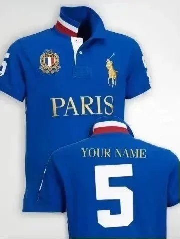 Polo Ralph Lauren Shirts Short-Sleeve City Crest Shirt with Number Back — blue-paris