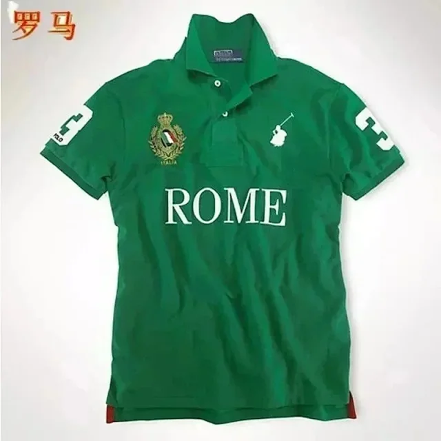 Ralph Lauren Shirts City-logo embroidered polo shirt product detail image 6