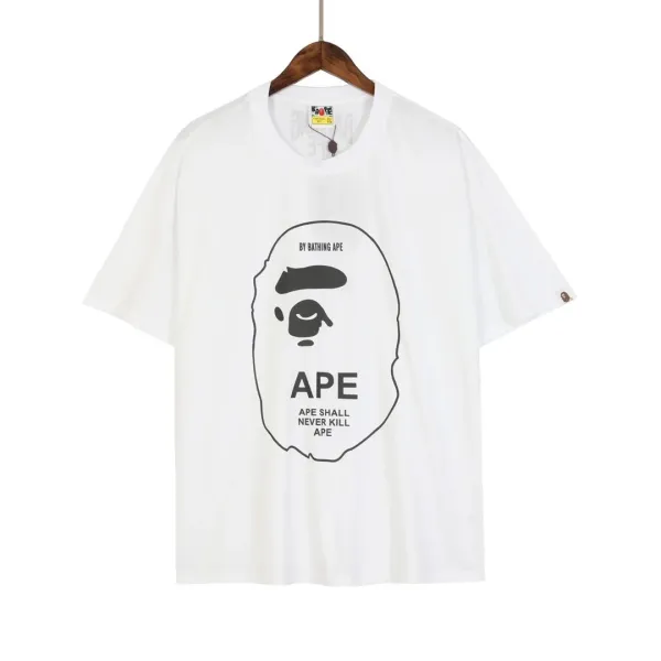 A Bathing Ape Ape Head Graphic White T-Shirt - 1
