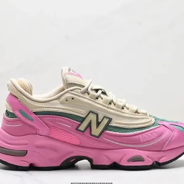 New Balance 1000 Pink Green Chunky Sneakers - 1