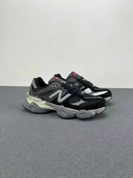 New Balance 9060 Black Gray Volt Chunky Sneakers - 3