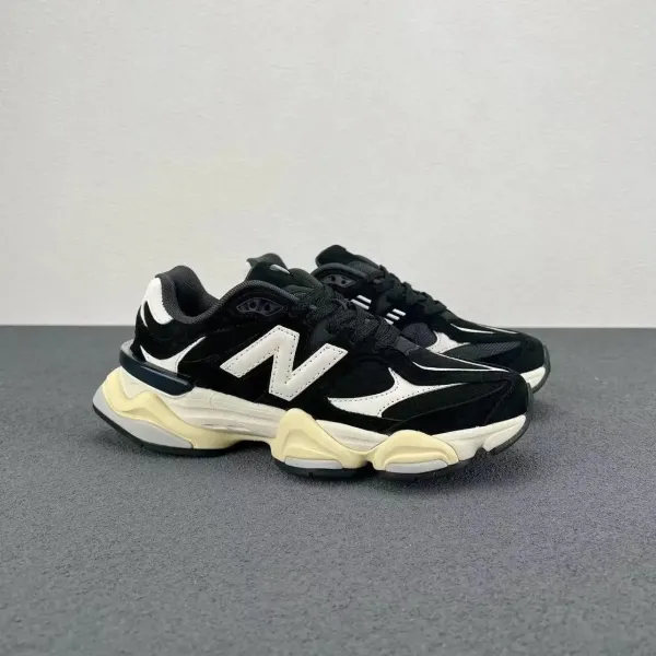 New Balance 9060 Black Gray Volt Chunky Sneakers - 10