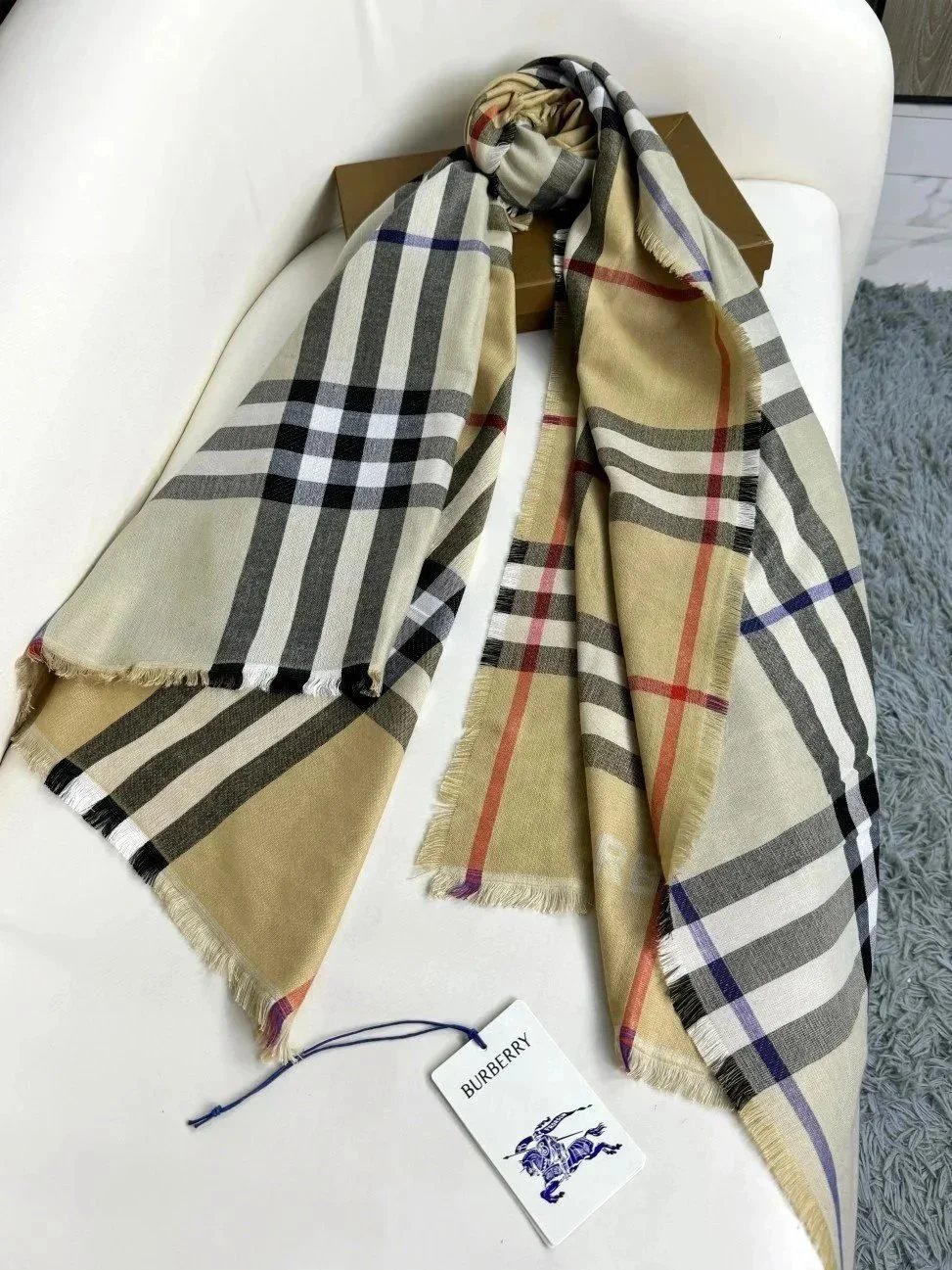 Dior Scarves Fringed Logo-Pattern Scarf — 13