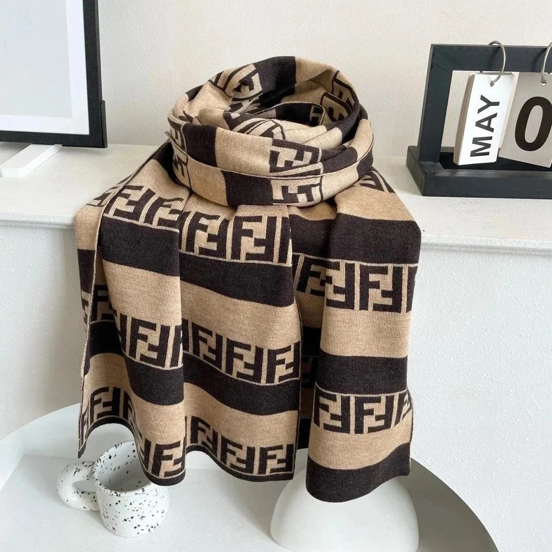 Dior Scarves Fringed Logo-Pattern Scarf — 26