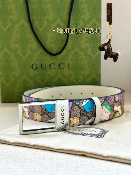Gucci x Sanrio Collaboration GG Marmont Belt Multicolor Canvas Belt - 1
