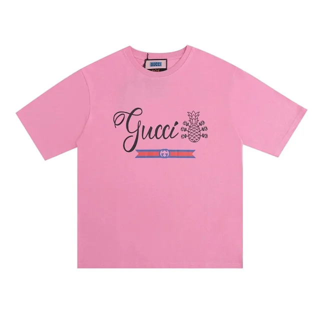 Gucci T-Shirts Short-Sleeve Logo Graphic T-Shirt product detail image 4