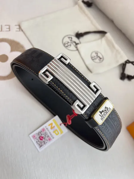 Hermès Collier de Chien Belt Black Leather with Palladium Hardware - 1