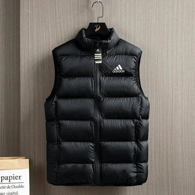 adidas Vests Quilted padded stand-collar zip vest product detail image 4