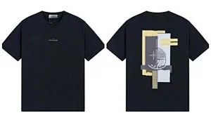 Stone Island T-Shirts Short-sleeve graphic T-shirt with compass emblem prints product detail image 8