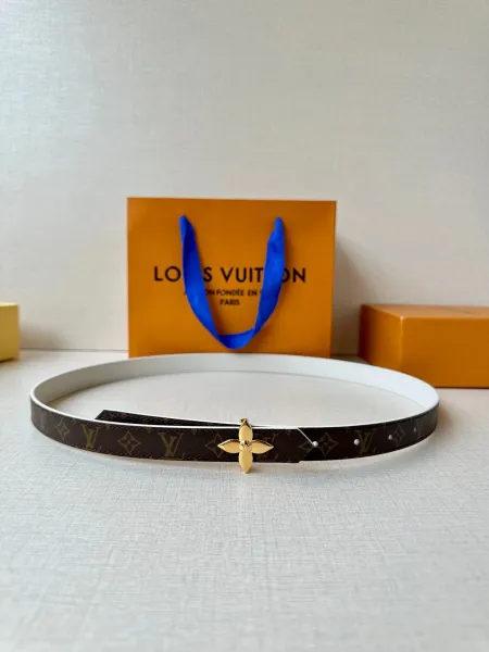 Louis Vuitton Monogram Flower Buckle Belt Brown - 1