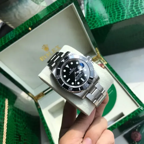 Rolex Submariner Black Dial Steel Watch - 1