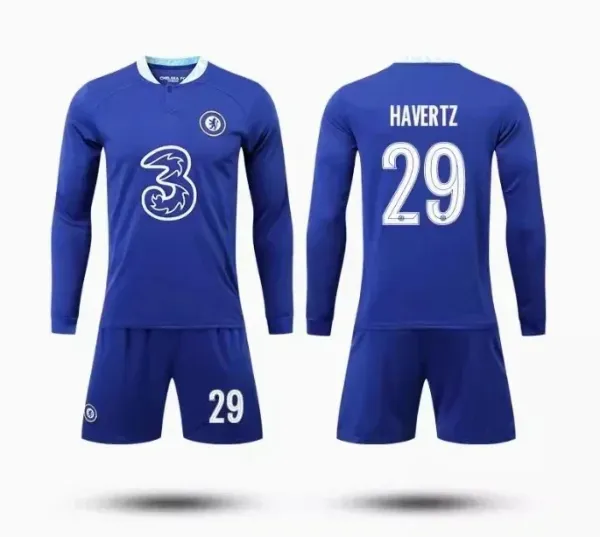 Chelsea FC 2022/23 Away Kit with Three Logo White Jersey - 11