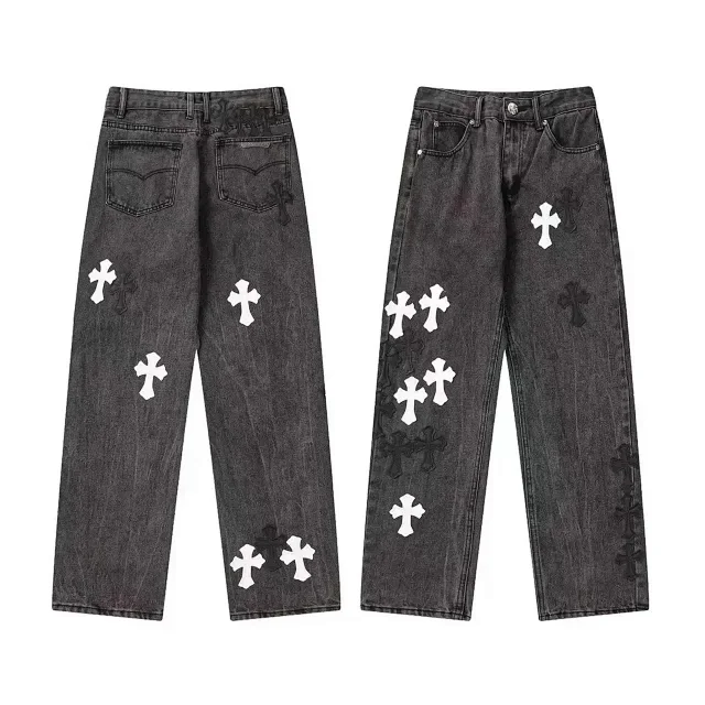 Chrome Hearts Jeans Loose-Fit Cross Patch product detail image 2