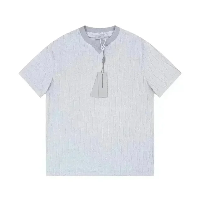 Dior T-Shirts Short-sleeve crewneck T-shirt with logo graphic or jacquard pattern product detail image 7