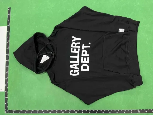 Gallery Dept. Distorted Logo Black Hoodie - 4