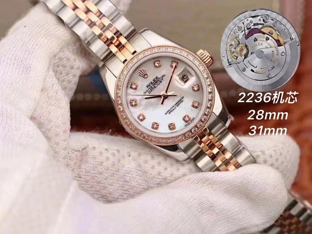 Rolex Watches Datejust diamond-dial date watch product detail image 6