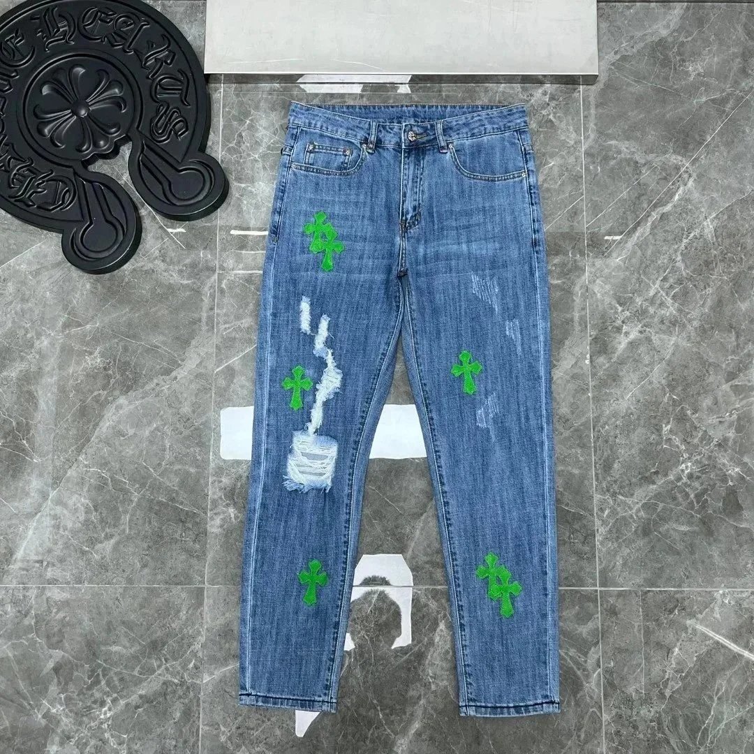 Chrome Hearts Jeans Loose-Fit Cross Patch image 11