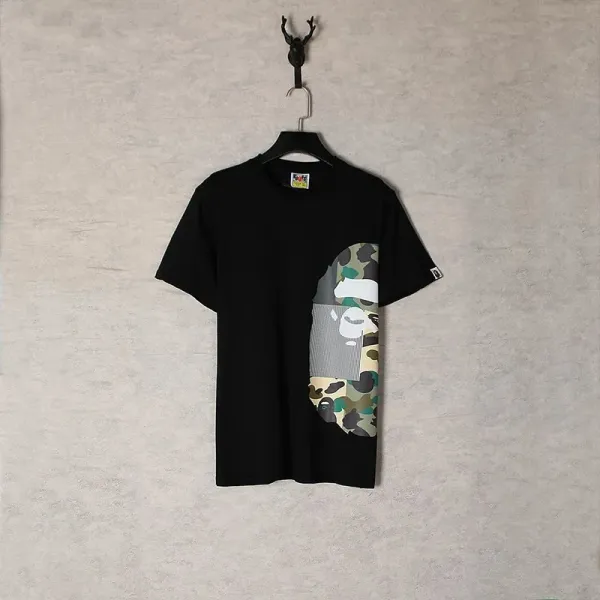 A Bathing Ape Camo Circle Logo White T-Shirt - 6
