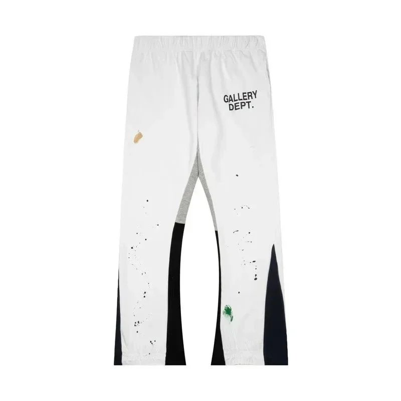 Gallery Dept. Trousers Paint-splatter sweatpants with logo print image 7