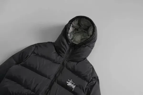 Stüssy Puffer Jacket Off-White with Lime Lining Down-Jacket - 6