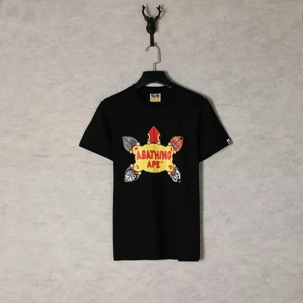 A Bathing Ape Turtle Logo Black T-Shirt - 1
