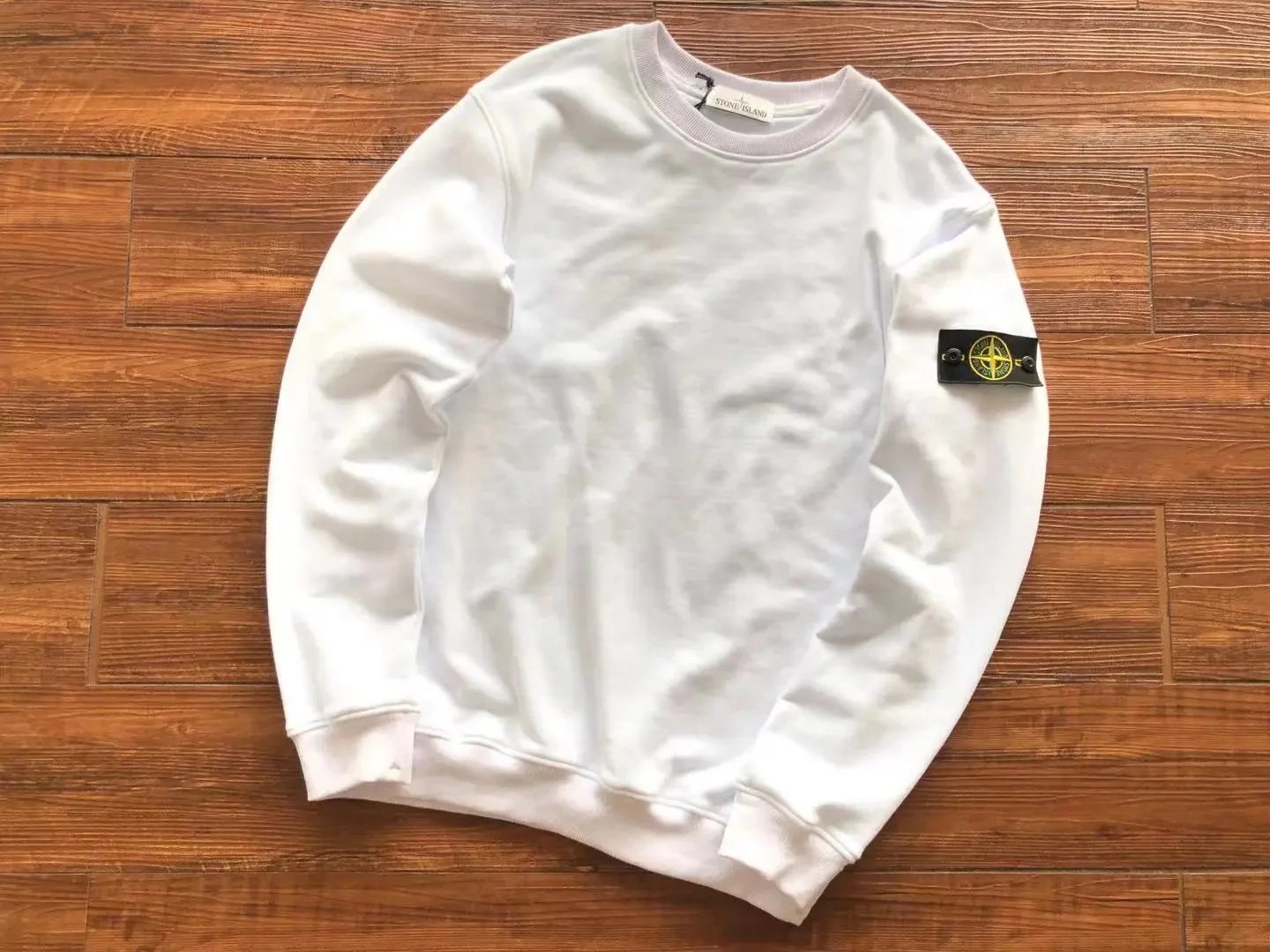 Stone Island Knitwear Crewneck knit sweater with Compass badge sleeve patch — 9